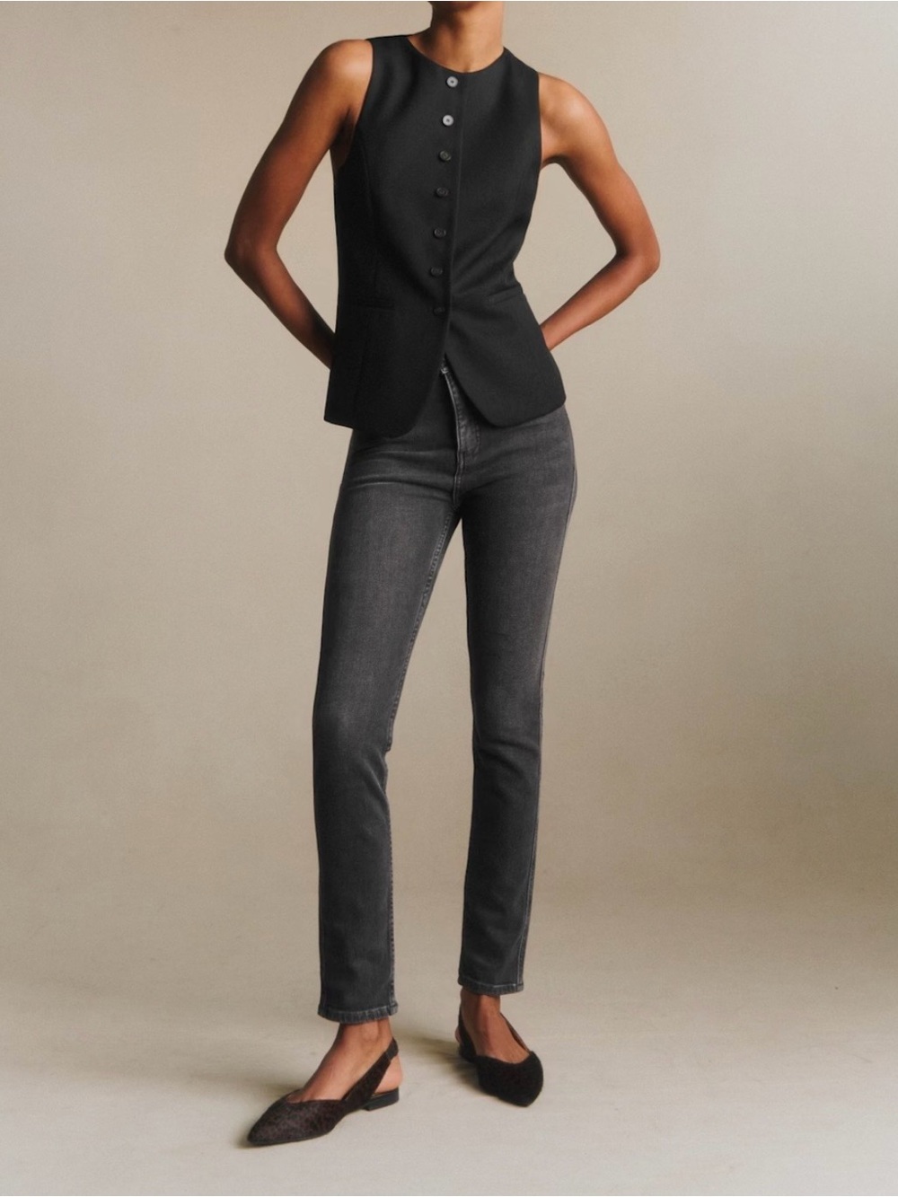 Sezane Slim Parfait Middle Grey - Size 8